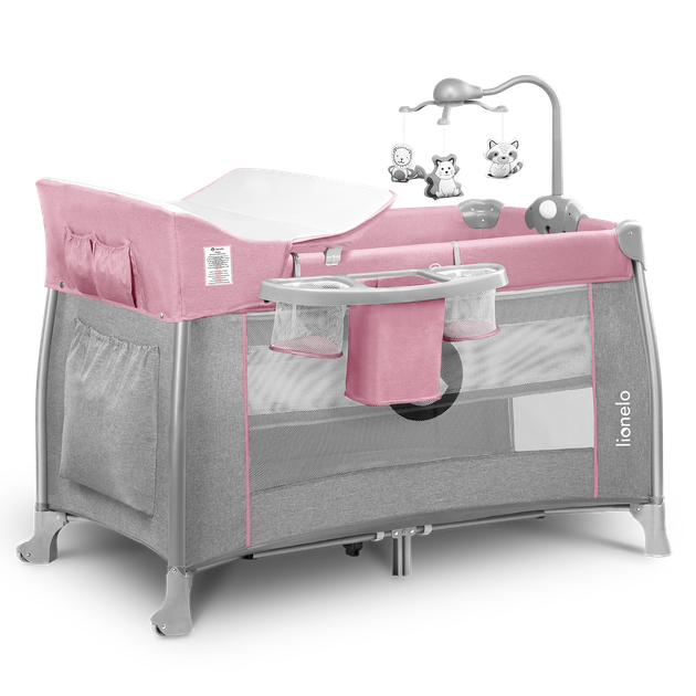 Кроватка-манеж Lionelo THOMI PINK BABY - Фото 1 Кроватка-манеж Lionelo THOMI PINK BABY - изображение 1