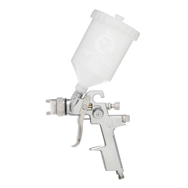 Краскопульт пневматический HVLP, верхний пластиковый бачок INTERTOOL PT-0103 - изображение 3