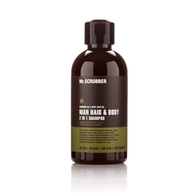 Шампунь чоловічий для волосся та тіла Mr.Scrubber Solid Man HairBody Shampoo 2 In 1, 250ml - Фото 1 Шампунь чоловічий для волосся та тіла Mr.Scrubber Solid Man HairBody Shampoo 2 In 1, 250ml - изображение 1