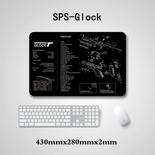 Коврик для чистки оружия SPS-Glock с мягкой резины Clefers Tactical (5002193G) - изображение 1
