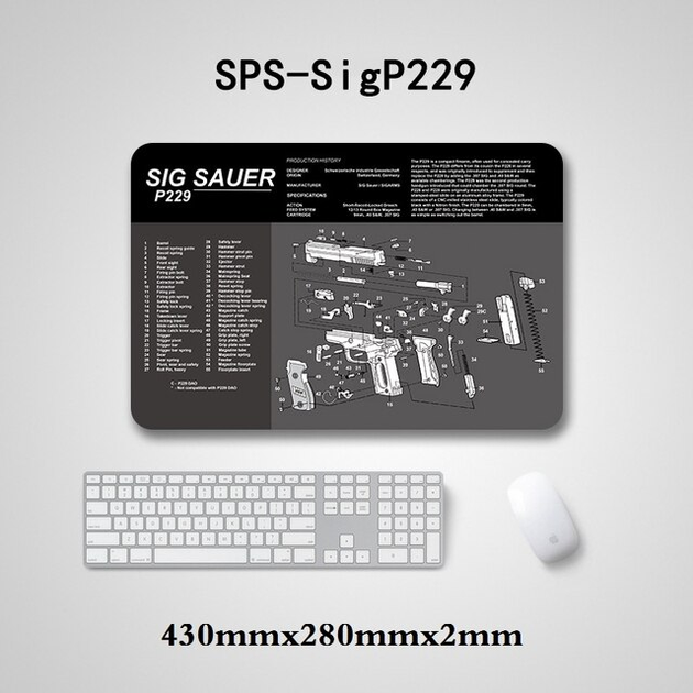 Килимок для чищення зброї SPS Si g229 з м'якою гумою Clefers Tactical (5002193L) - зображення 1