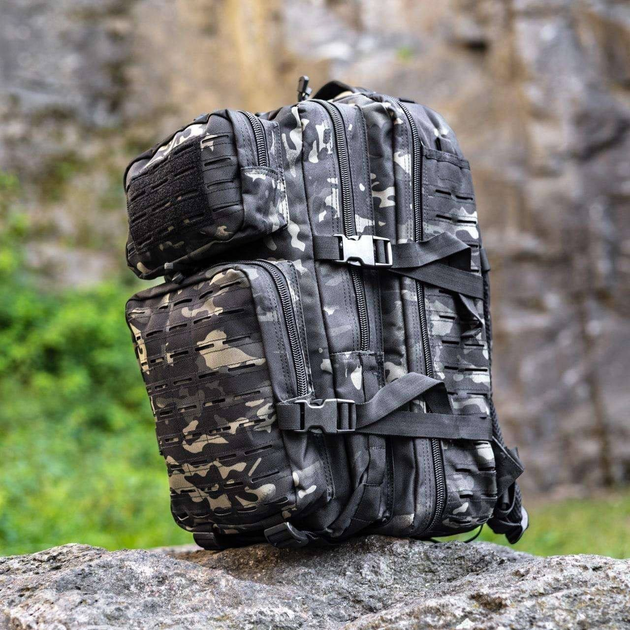Тактический рюкзак HIMARS Tactical backpack черный камуфляж - изображение 1
