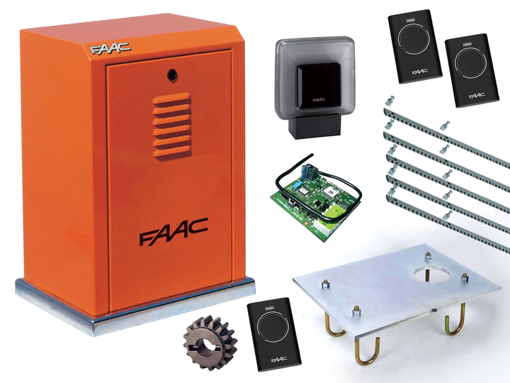 Автоматика для откатных ворот FAAC 884 MC KIT (створка до 3500 кг.) Сигнальная лампа, 3 шт., 5 м - Фото 1 Автоматика для откатных ворот FAAC 884 MC KIT (створка до 3500 кг.) Сигнальная лампа, 3 шт., 5 м - изображение 1