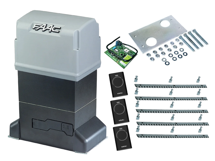 Автоматика для откатных ворот FAAC 844 ER KIT (створка до 1800 кг.) Без аксессуаров, 3 шт., 5 м - Фото 1 Автоматика для откатных ворот FAAC 844 ER KIT (створка до 1800 кг.) Без аксессуаров, 3 шт., 5 м - изображение 1