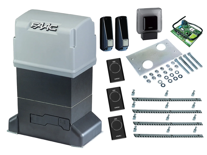 Автоматика для откатных ворот FAAC 844 ER KIT (створка до 1800 кг.) Фотоэлементы + лампа, 3 шт., 4 м - Фото 1 Автоматика для откатных ворот FAAC 844 ER KIT (створка до 1800 кг.) Фотоэлементы + лампа, 3 шт., 4 м - изображение 1