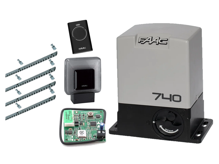 FAAC 740 KIT aвтоматика для откатных ворот (створка до 500 кг.) Сигнальная лампа, 1 шт., 4 м - Фото 1 FAAC 740 KIT aвтоматика для откатных ворот (створка до 500 кг.) Сигнальная лампа, 1 шт., 4 м - изображение 1
