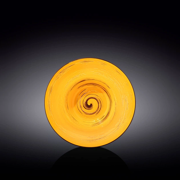 Тарілка глибока кругла Wilmax Spiral Yellow 20 см (WL-669422/A) - Фото 1 Тарілка глибока кругла Wilmax Spiral Yellow 20 см (WL-669422/A) - зображення 1