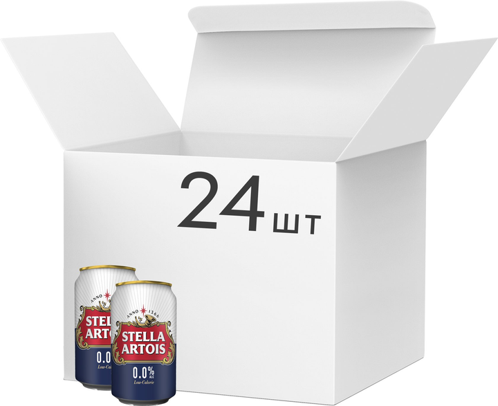 Упаковка пива Stella Artois безалкогольное пастеризованное светлое ...