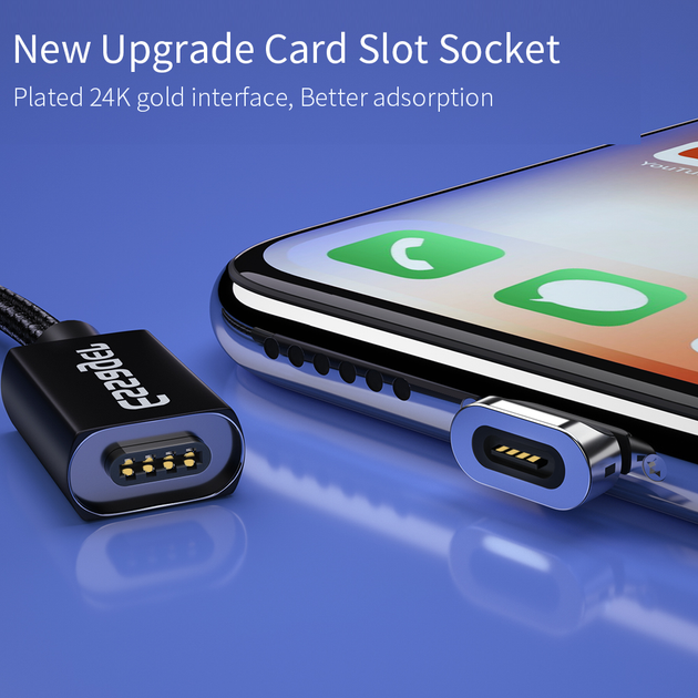 Магнитный кабель красный ESSAGER USB Type-C 1метр - изображение 2