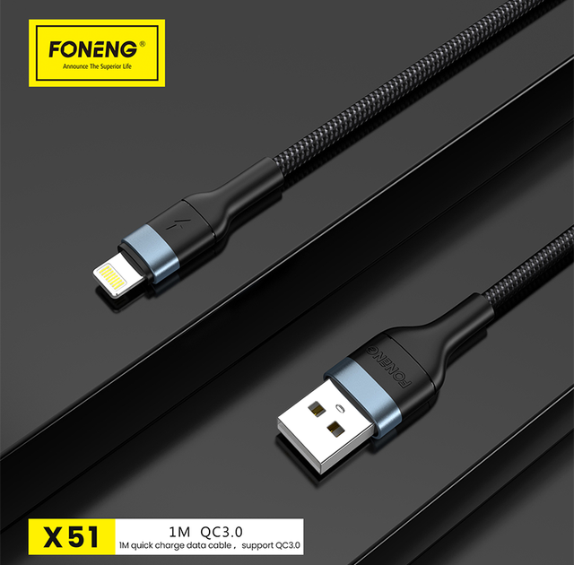Зарядный кабель Spiral FONENG Type-C 1метр - изображение 3
