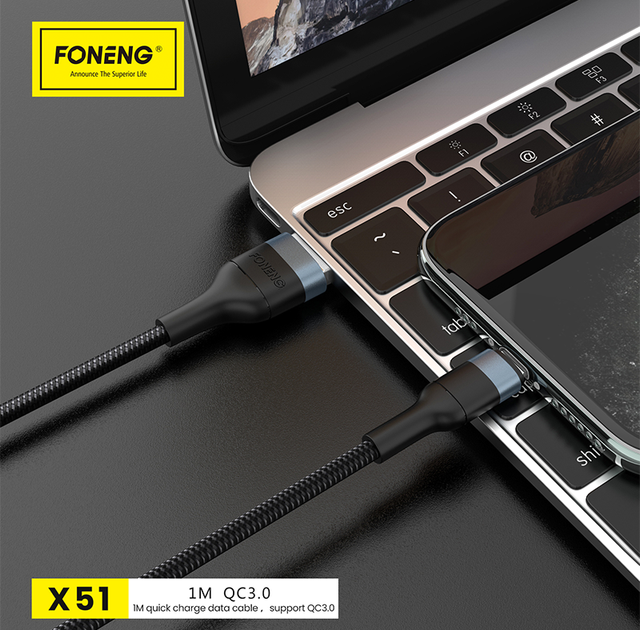 Зарядный кабель Spiral FONENG Type-C 1метр - изображение 6