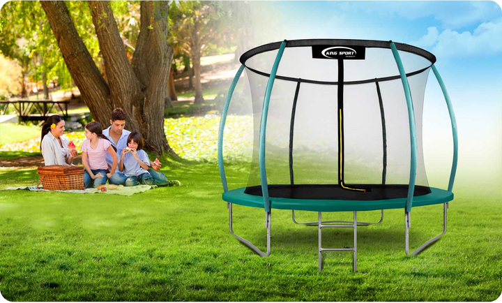 Батут 252см King Sport PRO c внутренней сеткой + лестница - Фото 7 Батут 252см King Sport PRO c внутренней сеткой + лестница - изображение 7
