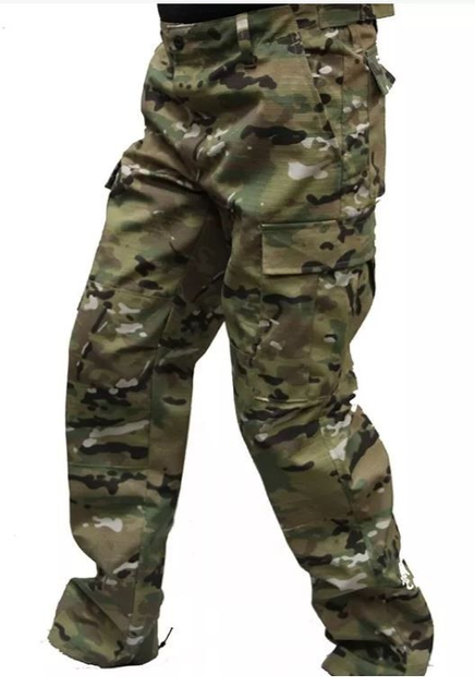 Тактичні військові штани Зигзаг Multicam (тканина полікоттон, Туреччина) (SEAM-MKRS-TR-PC-66) - изображение 1