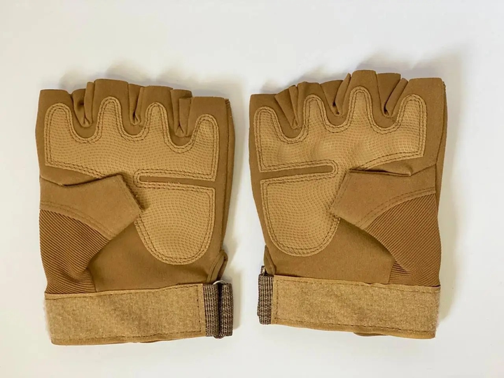 Тактичні рукавички безпалі кайот XL - зображення 2