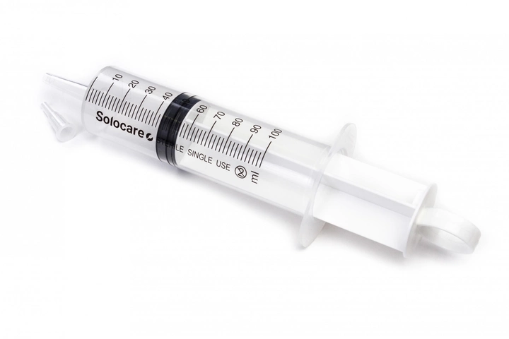 Шприц 100 мл Catheter Tip без голки, 3-х комп. однораз. стер. «Solocare» Solocare - изображение 1