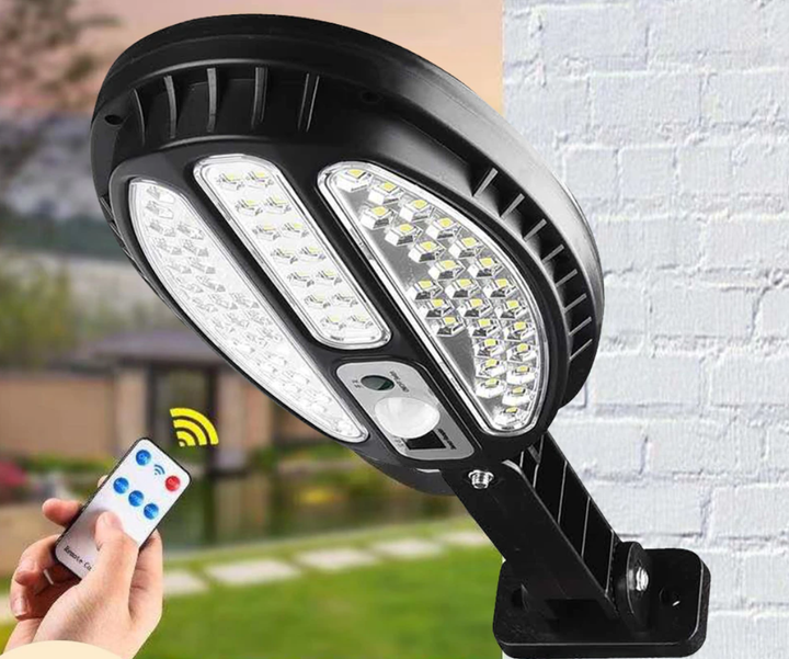 Вуличний світильник на сонячній батареї Solar sensor light HB-8188B із датчиком руху Чорний - зображення 8