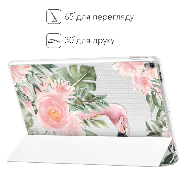 Чехол книжка, обложка для Apple iPad (Розовый фламинго паттерн) модели 9.7 эпл айпад 2018 (A1893/A1954) - Фото 4 Чехол книжка, обложка для Apple iPad (Розовый фламинго паттерн) модели 9.7 эпл айпад 2018 (A1893/A1954) - изображение 4