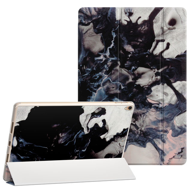 Чехол книжка, обложка для Apple iPad (Черный мрамор) модели 9.7 эпл ...