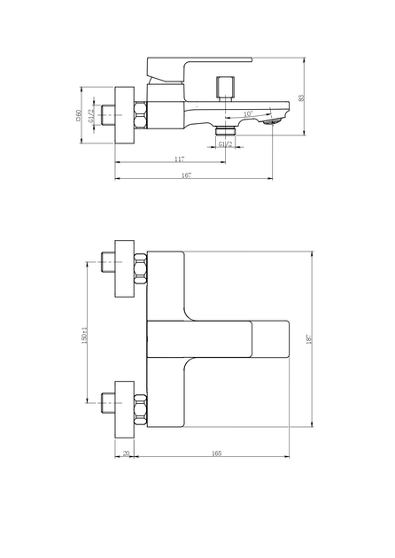 Набор смесителей PERLA ROBIN белый (PBZ6203W+PBZ6204W) 106204W - изображение 5