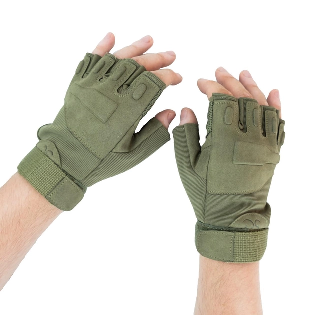 Легкі Тактические Перчатки Без Пальцев Перчатки С Открытыми Пальцами Розмір М - зображення 1