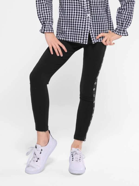 Однотонные брюки для девочек Shein 180802001 160 cm (91628160cm) Черный - изображение 2