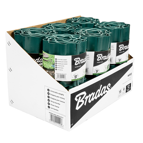 Бордюр хвилястий газонний Bradas 9м х 25см, зелений, OBFG 0925 - изображение 2