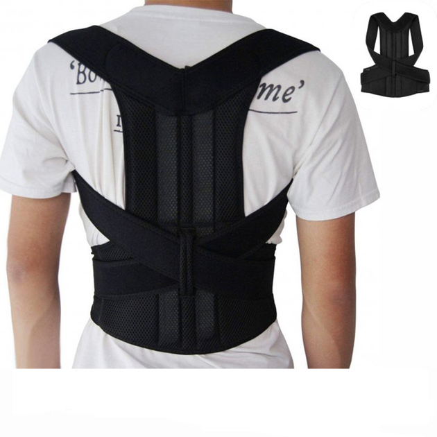 Корсет для коррекции осанки Back Pain Help Support Belt ортопедический (Размер S) (1008586-Black-S) - изображение 2