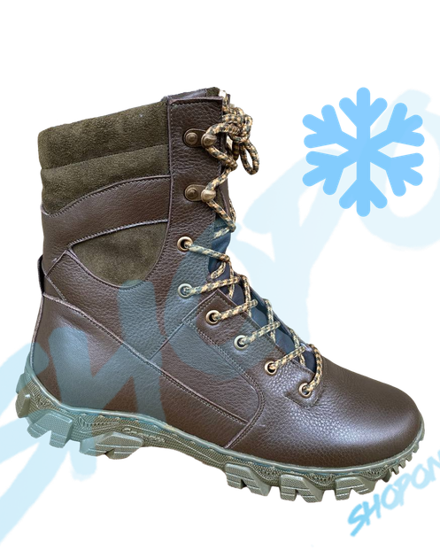 Берцы зимние ботинки тактические мужские, черевики тактичні чоловічі берці зимові, натуральна шкіра, размер 38, Bounce ar. TM-VN-1938, цвет коричневый - изображение 1