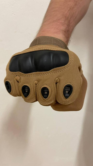 Тактичні перчатки з пальцями Gloves FF 1 черные XL - зображення 1