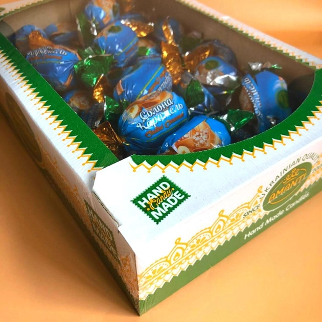 Шоколадные конфеты Соленая карамель 1 кг в коробке Аманти (A-Caramel-1000) 