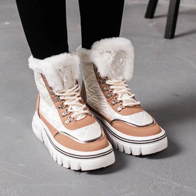 Ботинки женские Fashion Bailey 3384 39 размер 24,5 см Бежевый - изображение 2