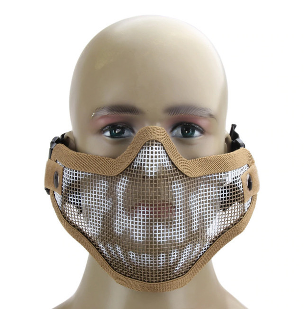 Защитная сетчатая маска на лицо для страйкбола и пейтбола! I-Mate Олива - изображение 1