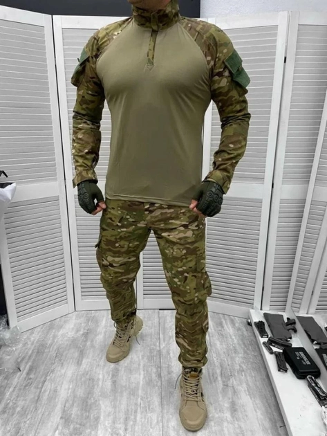 Чоловічий армійський костюм мультикам для ЗСУ Tactical тактична форма убакс і штани Туреччина XL 7284 - зображення 1