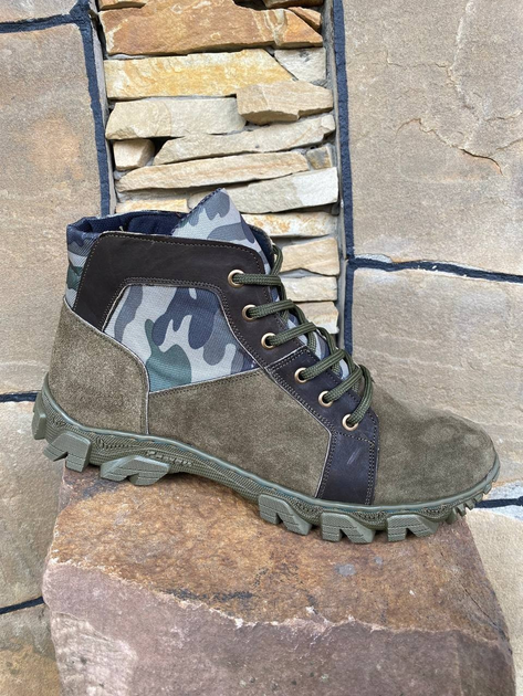 Мужские ботинки тактические военные 40 (26.5 см) Олива (00985) - изображение 1