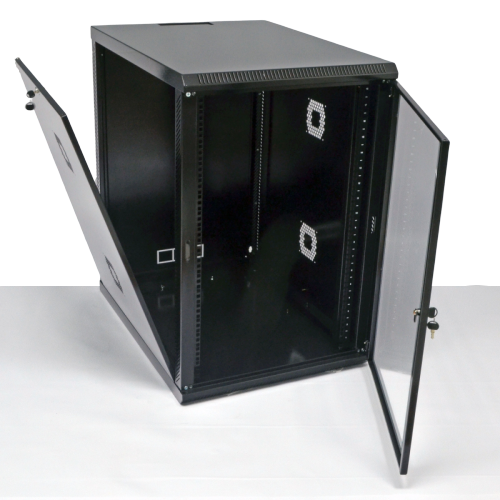 Шафа серверна настінна Net-server 19" 18U 907х600х800мм (В*Ш*Г) розбірна чорна UA-MGSWA188B - зображення 2