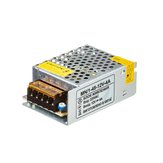 Блок питания 12V-4А-48W MN/1 IP20 - Фото 1 Блок питания 12V-4А-48W MN/1 IP20 - изображение 1