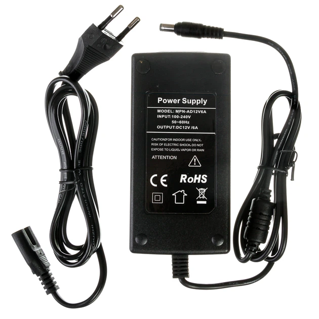 Блок питания 12V-6А-72W пластик - изображение 3