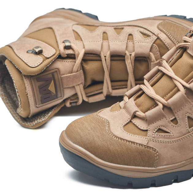 Ботинки зимние тактические мужские, черевики тактичні чоловічі зимові, натуральна шкіра, размер 39, Bounce ar. BT-RT-1139, цвет койот - изображение 2