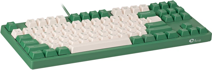 Клавиатура проводная Akko 3087 Matcha Red Bean Cherry MX Blue USB Green (A3087_MA_CBL) - изображение 2