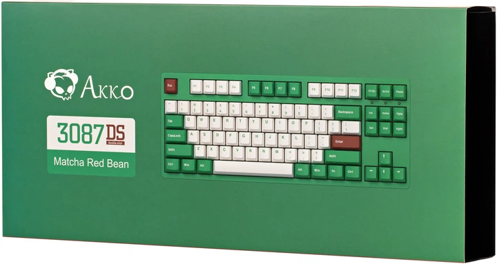 Клавиатура проводная Akko 3087 Matcha Red Bean Cherry MX Blue USB Green (A3087_MA_CBL) - изображение 11