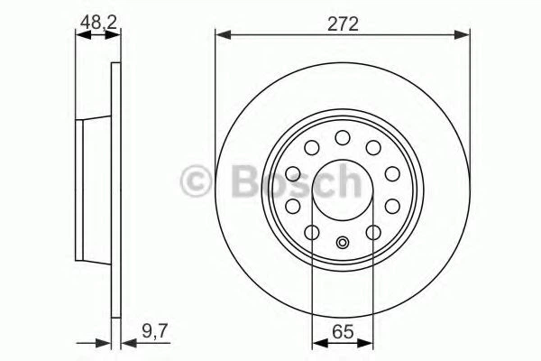 Гальмівний диск Bosch BOSCH 0986479677 Bosch (0986479677) - зображення 6