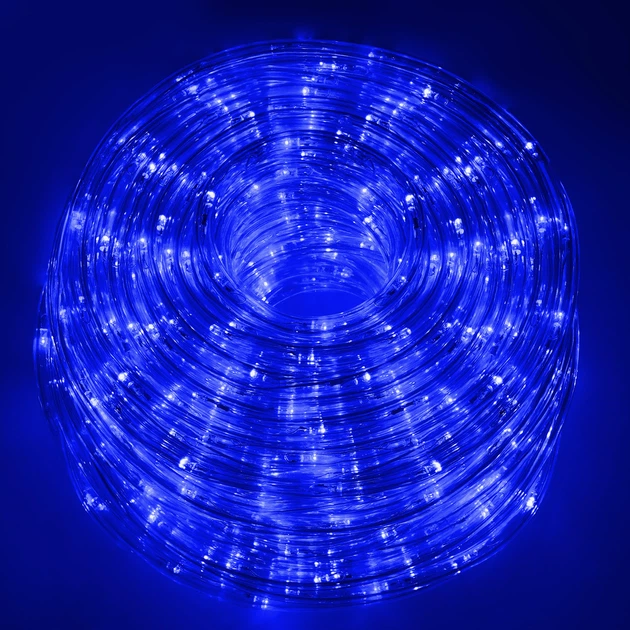 Светодиодная Гирлянда дюралайт уличная наружная Springos Rope Lights 20 м 480 LED CL1207 новогодняя синий - изображение 9