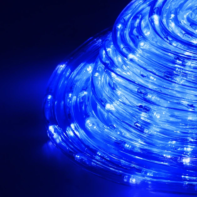 Светодиодная Гирлянда дюралайт уличная наружная Springos Rope Lights 20 м 480 LED CL1207 новогодняя синий - изображение 6