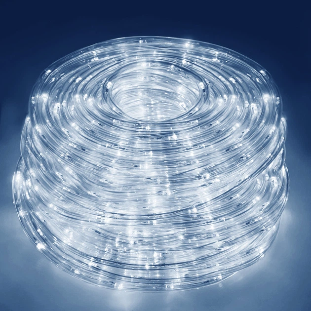 Світлодіодна Гірлянда дюралайт зовнішня вулична Springos Rope Lights 30 м 720 LED CL1208 новорічна холодний білий - Фото 9 Світлодіодна Гірлянда дюралайт зовнішня вулична Springos Rope Lights 30 м 720 LED CL1208 новорічна холодний білий - зображення 9