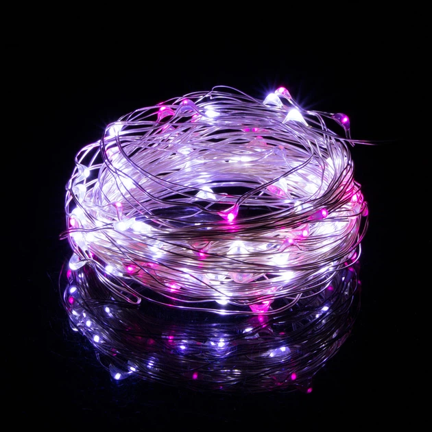 Світлодіодна новорічна гірлянда на батарейках Springos 1.9 м 20 LED CL0013 Cold White/Pink - Фото 6 Світлодіодна новорічна гірлянда на батарейках Springos 1.9 м 20 LED CL0013 Cold White/Pink - зображення 6