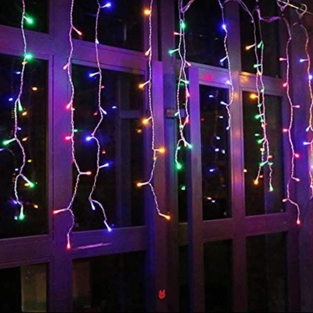 Уличная гирлянда бахрома Springos 8 м 200 LED CL0203 Mix - Фото 6 Уличная гирлянда бахрома Springos 8 м 200 LED CL0203 Mix - изображение 6
