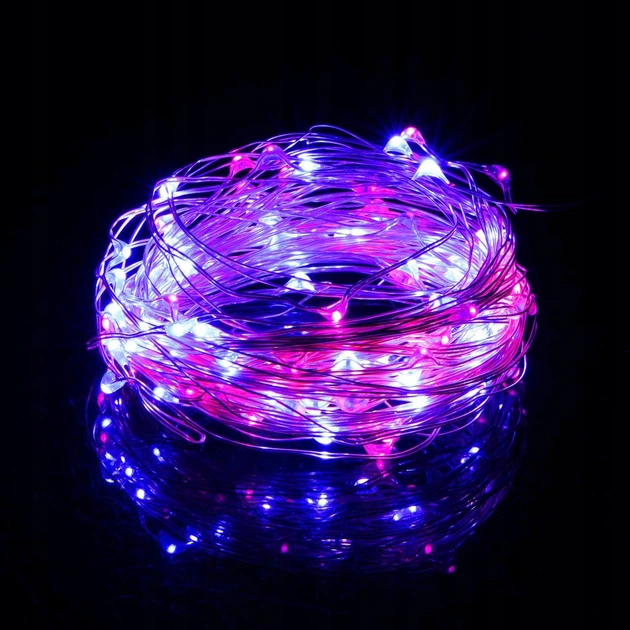 Светодиодная новогодняя гирлянда на батарейках Springos 1.9 м 20 LED CL0011 Pink/Blue - изображение 5