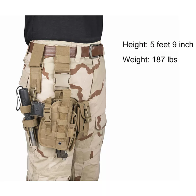 Кобура универсальная на платформе набедренная с подсумками Clefers tactical L17, Правосторонняя Хаки (5002203) - Фото 7 Кобура универсальная на платформе набедренная с подсумками Clefers tactical L17, Правосторонняя Хаки (5002203) - зображення 7