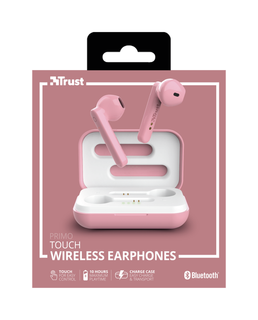 Навушники Trust Primo Touch True Wireless Mic Pink (23782) - зображення 2