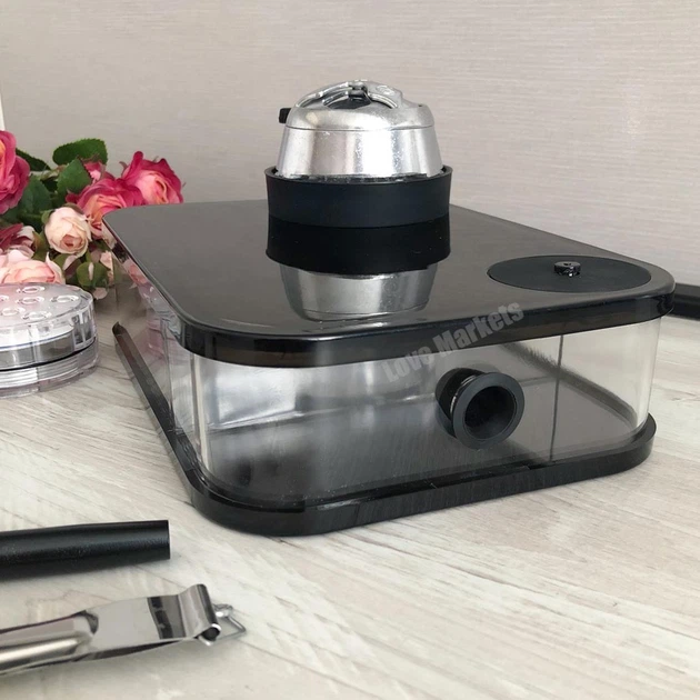 Переносний горизонтальний портативний кальян Hookah з підсвічуванням, силіконовою чашею і калаудом - зображення 4